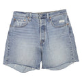 LEVI'S Womens Denim Blue Distressed Casual Shorts M W32 Classic Fit Cut-Off