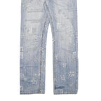 J&J Mens Jeans Light Blue Regular Fit Straight Denim W30 L31 Button Cotton Blend