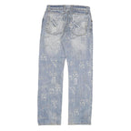 J&J Mens Jeans Light Blue Regular Fit Straight Denim W30 L31 Button Cotton Blend