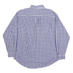 TOMMY HILFIGER Mens Blue & White Check Shirt M Classic Cotton Button-Down Long