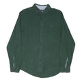 TOMMY HILFIGER Mens Green Shirt L Button-Down Collar Long Sleeve Casual Cotton