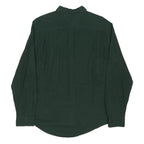TOMMY HILFIGER Mens Green Shirt L Button-Down Collar Long Sleeve Casual Cotton