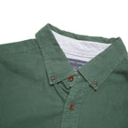 TOMMY HILFIGER Mens Green Shirt L Button-Down Collar Long Sleeve Casual Cotton