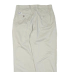 THE BEST Mens Cotton Blend Beige Regular Straight Trousers W34 L30 Casual