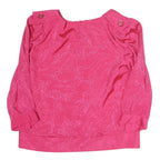 SPENGLER Womens Pink Printed Top Long Sleeve Round Neck L Stylish Elegant