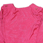 SPENGLER Womens Pink Printed Top Long Sleeve Round Neck L Stylish Elegant