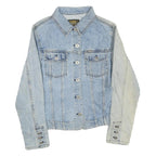 LEE Womens Blue Denim Jacket S Cotton Blend Button Classic Fit Casual