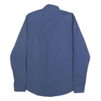TOMMY HILFIGER Mens Blue Cotton Patterned Shirt M Button-Down Collar Long Sleeve