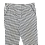 PAPAYA Womens Polyester Blend Black & White Checked Regular Fit Straight