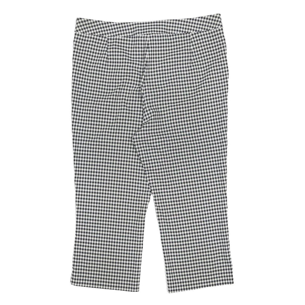 PAPAYA Womens Polyester Blend Black & White Checked Regular Fit Straight