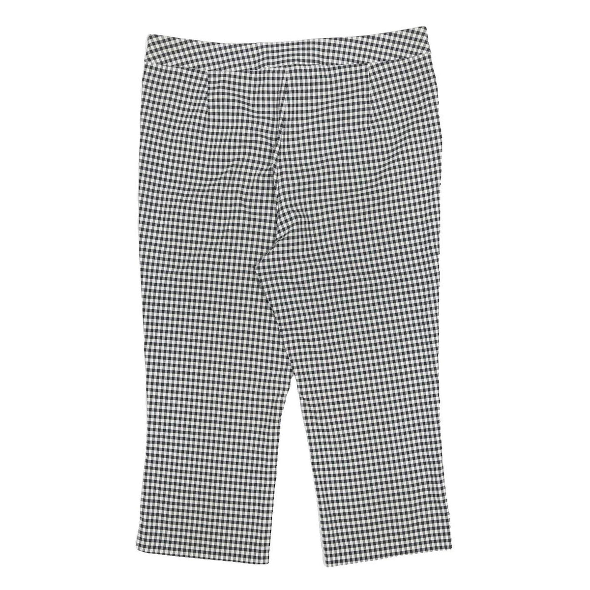 PAPAYA Womens Polyester Blend Black & White Checked Regular Fit Straight