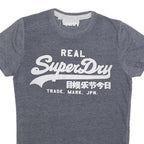 SUPERDRY Mens Grey Real Superdry Graphic T-Shirt S Short Sleeve Crew Neck