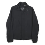 JACK WILLS Mens Black Jacket S Polyester Blend Plain Zip Lightweight Casual
