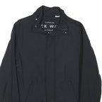 JACK WILLS Mens Black Jacket S Polyester Blend Plain Zip Lightweight Casual