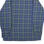 WRANGLER Mens Blue Green Jacket L Cotton Blend Check Button Closure Casual