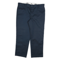 DICKIES Mens Relaxed Navy Cotton Blend 874 Work Trousers W40 L29 Durable Zip