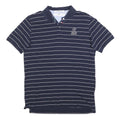 TOMMY HILFIGER Womens Navy & White Striped Short Sleeve Polo Shirt S