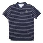 TOMMY HILFIGER Womens Navy & White Striped Short Sleeve Polo Shirt S