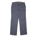 CARHARTT Womens Blue Regular Fit Straight Trousers W32 L33 Cotton Blend Zip