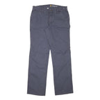 CARHARTT Womens Blue Regular Fit Straight Trousers W32 L33 Cotton Blend Zip