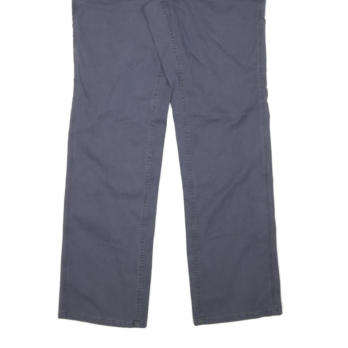 CARHARTT Womens Blue Regular Fit Straight Trousers W32 L33 Cotton Blend Zip