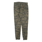 FSBN Mens Cotton Blend Camouflage Slim Tapered Trousers W28 L28 Drawstring