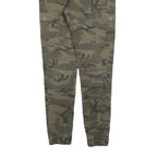 FSBN Mens Cotton Blend Camouflage Slim Tapered Trousers W28 L28 Drawstring