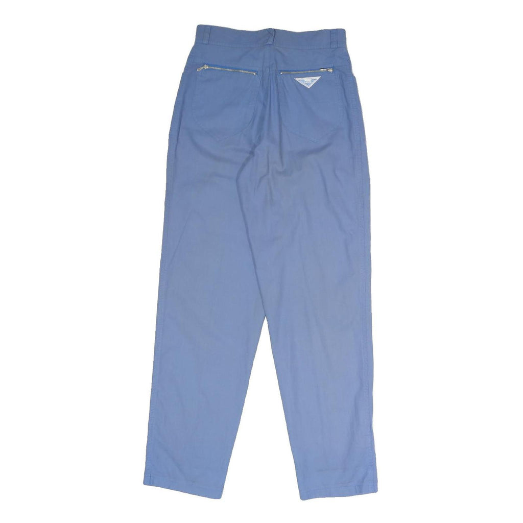 GARRY Mens Cotton Blend Blue Regular Fit Straight Leg Trousers W26 L29