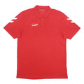 HUMMEL Mens Red Short Sleeve Plain 2XL Cotton Polo Shirt Sports Casual
