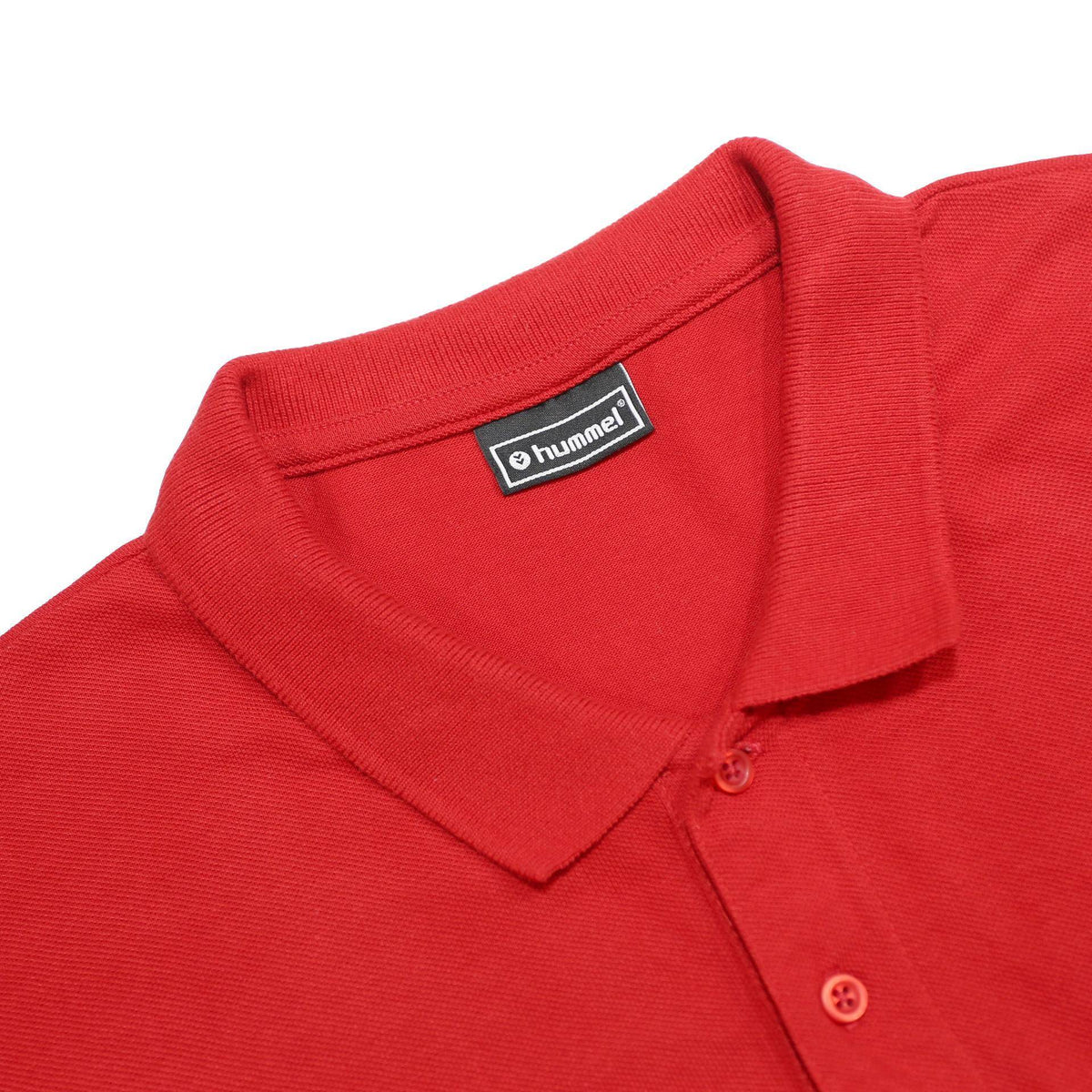 HUMMEL Mens Red Short Sleeve Plain 2XL Cotton Polo Shirt Sports Casual