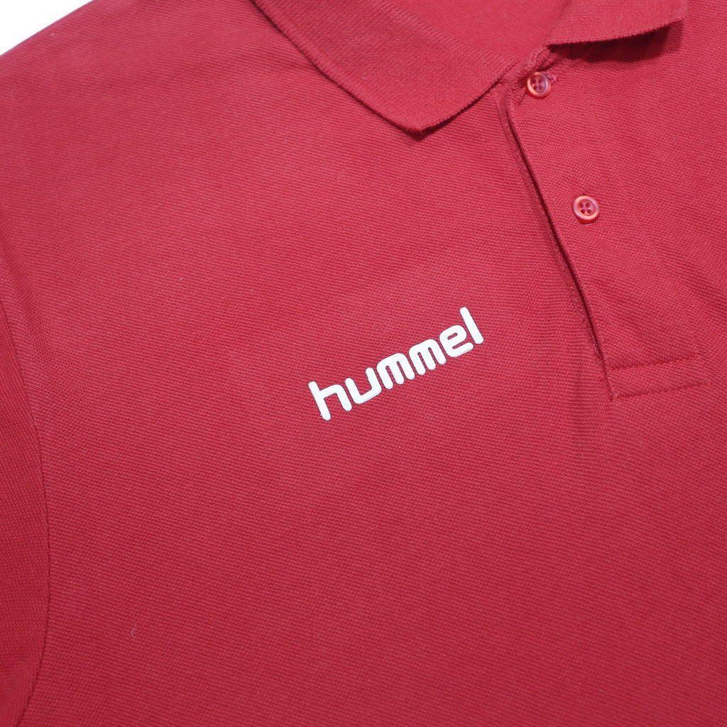 HUMMEL Mens Red Short Sleeve Plain 2XL Cotton Polo Shirt Sports Casual