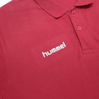 HUMMEL Mens Red Short Sleeve Plain 2XL Cotton Polo Shirt Sports Casual