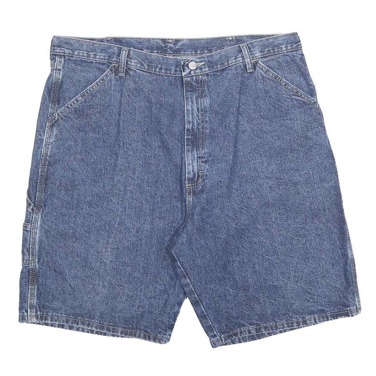 WRANGLER Mens Denim Blue Carpenter Shorts XL W38 Casual Cotton Workwear