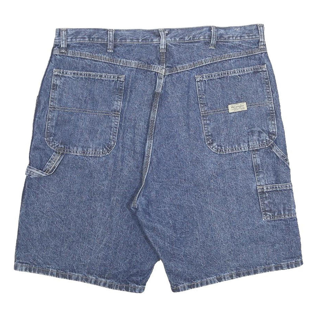 WRANGLER Mens Denim Blue Carpenter Shorts XL W38 Casual Cotton Workwear