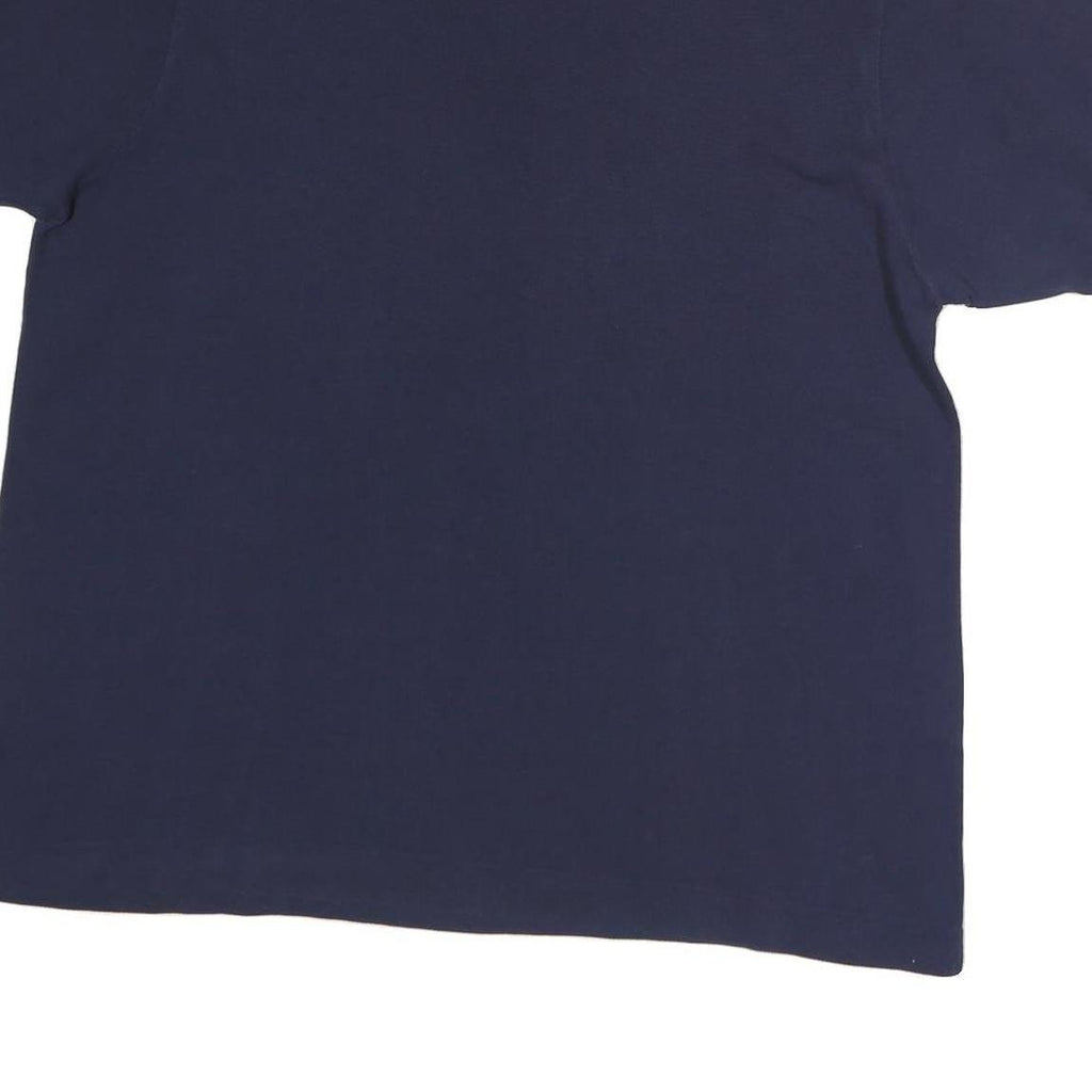 LACOSTE Mens Navy Blue Short Sleeve Plain Polo Shirt L Classic Cotton