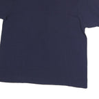 LACOSTE Mens Navy Blue Short Sleeve Plain Polo Shirt L Classic Cotton