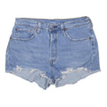 LEVI'S Womens Shorts Blue Denim Cut-Off Distressed M W30 Summer Casual