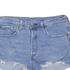 LEVI'S Womens Shorts Blue Denim Cut-Off Distressed M W30 Summer Casual