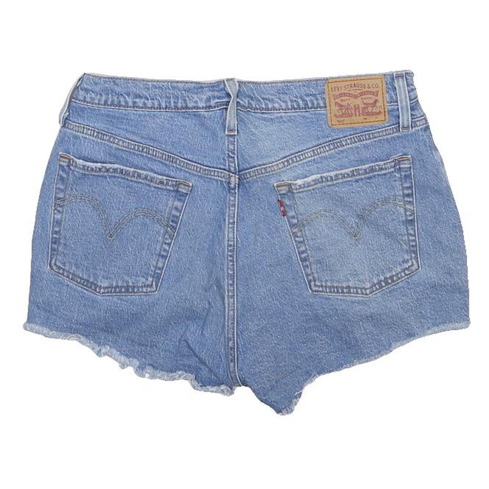 LEVI'S Womens Shorts Blue Denim Cut-Off Distressed M W30 Summer Casual