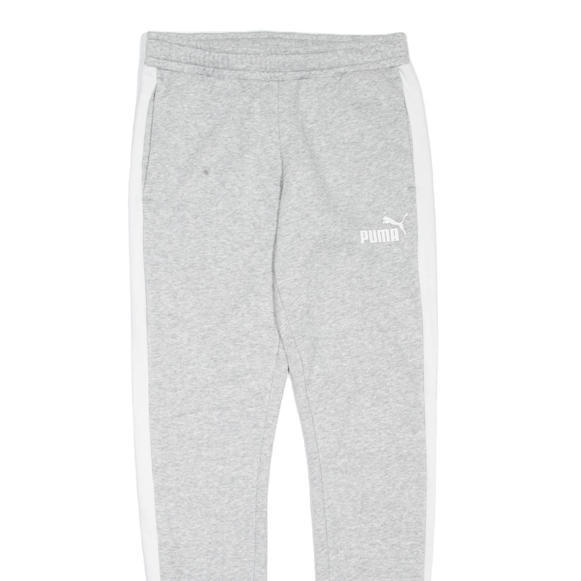 PUMA Mens Joggers Grey Tapered XS W28 L32