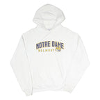 CHAMPION Mens White Notre Dame Belmont Hoodie M Cotton Blend Casual Hooded