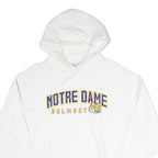CHAMPION Mens White Notre Dame Belmont Hoodie M Cotton Blend Casual Hooded
