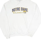 CHAMPION Mens White Notre Dame Belmont Hoodie M Cotton Blend Casual Hooded