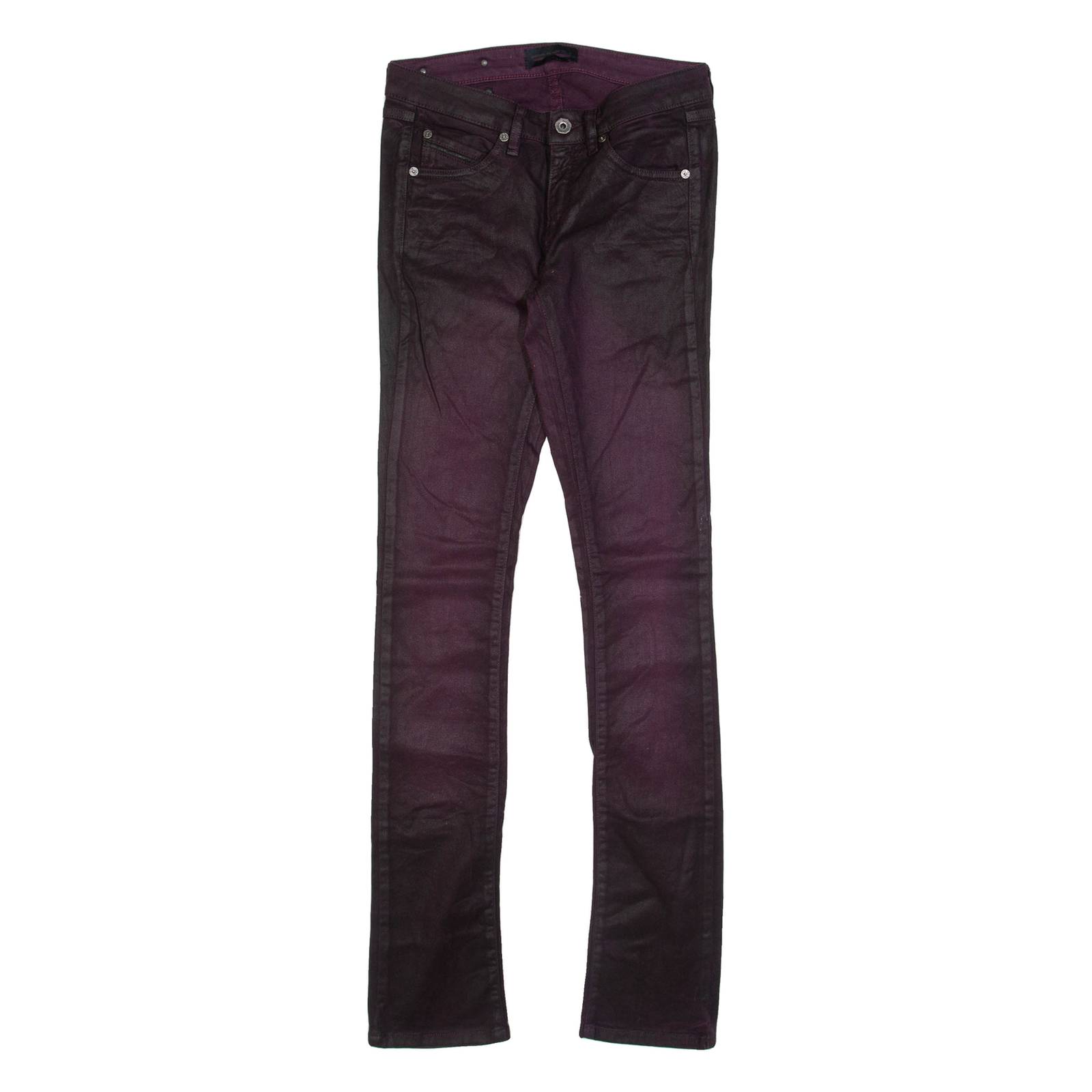 DIESEL Womens Trousers Maroon Slim Skinny W28 L32