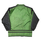 LETS GO Mens Green & Black Zip Jacket 2XL Polyester Blend Lightweight Casual