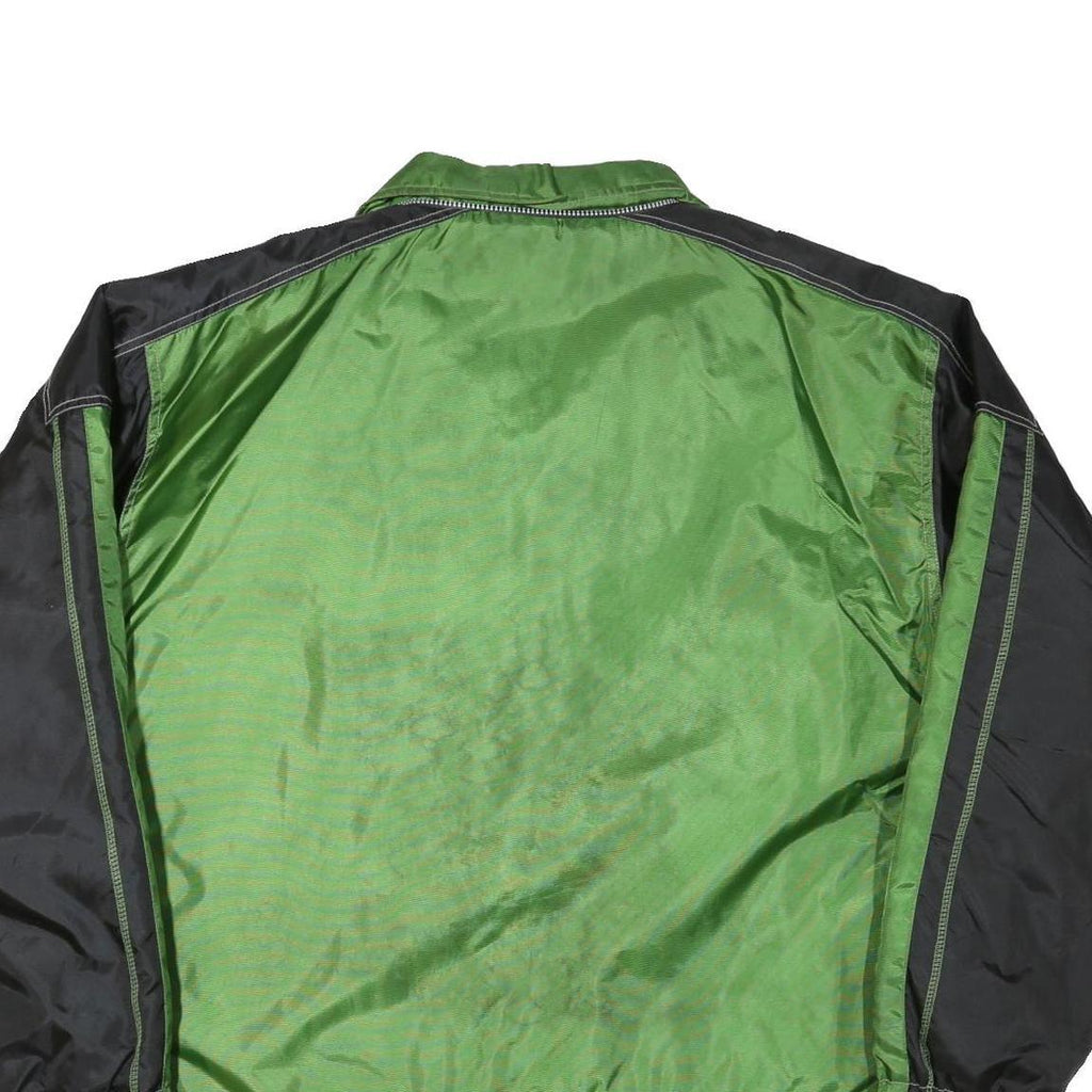 LETS GO Mens Green & Black Zip Jacket 2XL Polyester Blend Lightweight Casual