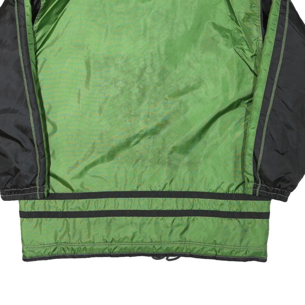LETS GO Mens Green & Black Zip Jacket 2XL Polyester Blend Lightweight Casual