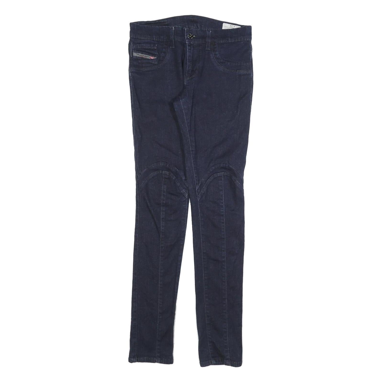 DIESEL Womens Slim Blue Jeans Denim W28 L32 Zip Pocket Detail