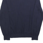 TOMMY HILFIGER Womens Navy Blue Red Colourblock Plain Crew Neck Basic Knit
