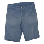 CARHARTT Mens Shorts Blue Casual Plain M W34 Durable Cotton Blend Workwear